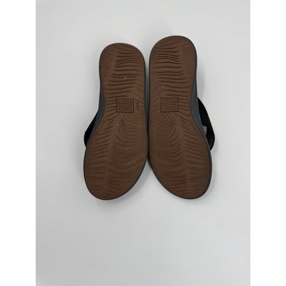 Reef Rover Mens Black Flip Flops Size 17 Comfortable Casual Beach Sandals - Picture 3 of 7